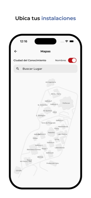 Mapa de instalaciones del campus